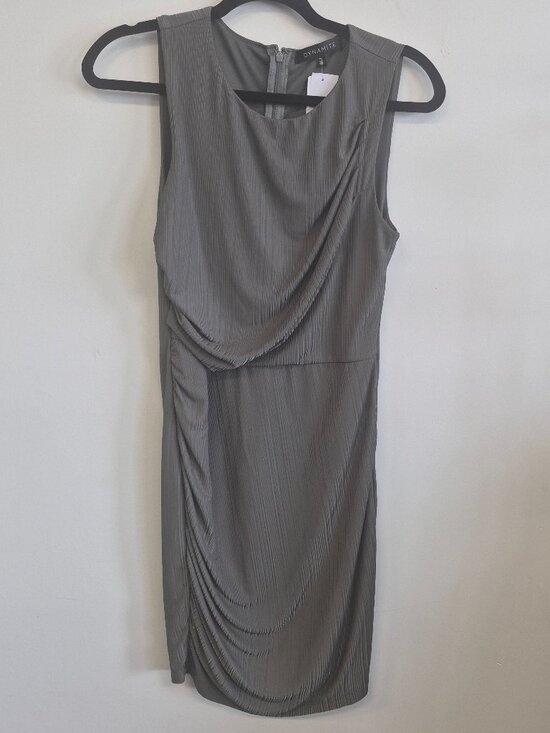 Dynamite Dresses & Skirts - Dynamite Green Ruched Midi Dress Sleeveless Bodycon Size Medium